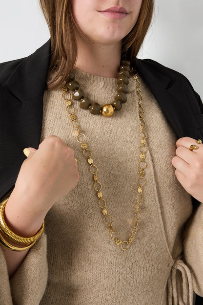 Roestvrijstalen kettingen, eenvoudige kettingen, dagelijkse sieraden uit de Simple Series voor dames.