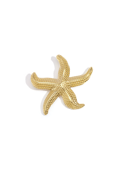 Roestvrijstalen broches met zeester, casual, dagelijks, eenvoudig, serie, damessieraden