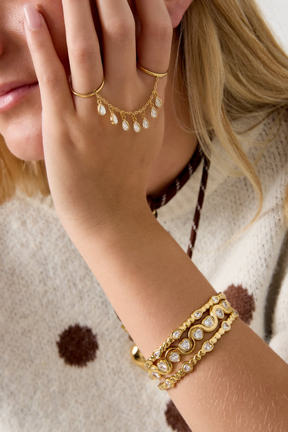 Roestvrijstalen armbanden met hartjes, casual, dagelijks gebruik, eenvoudige serie, dames sieraden
