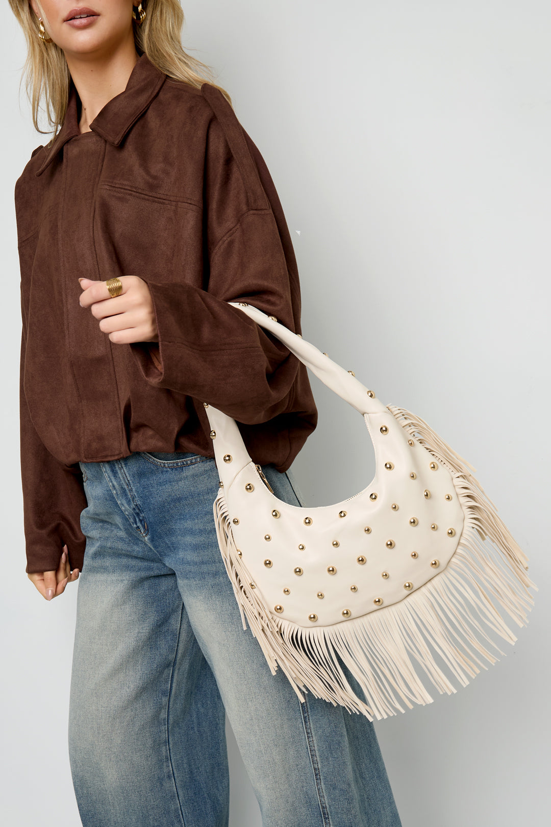 Handtas met studs