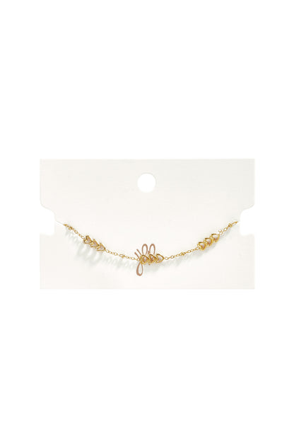 Roestvrijstalen bedelarmbanden met hartje, eenvoudige dagelijkse serie, dames sieraden