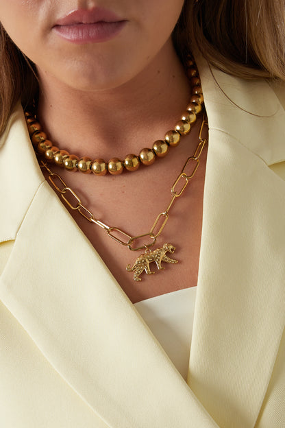 Schakelketting met panterbedel