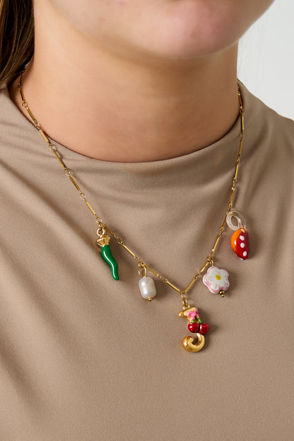 Happy Initials ketting met bedels