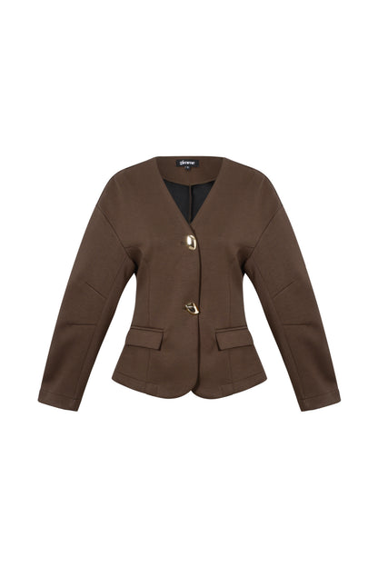 Geweven Polyestervezel Damespakset Elegante Solide Kleur Herfst/Winter