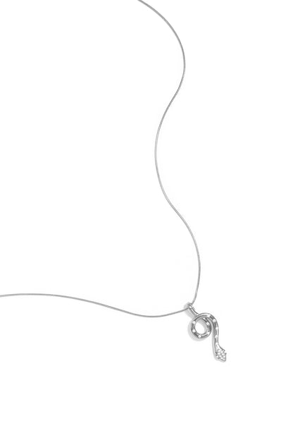 Ketting met belegde slang bedel