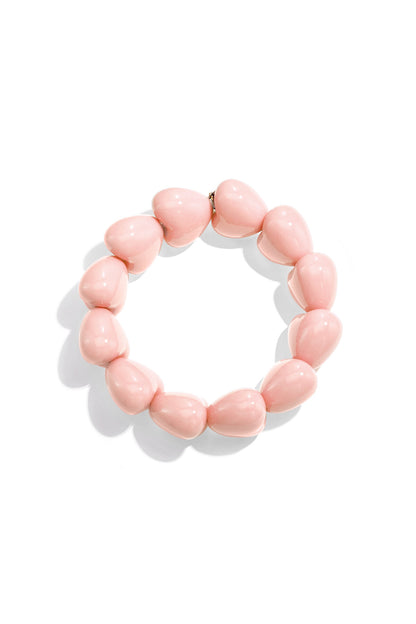 Armband met chunky harten kralen