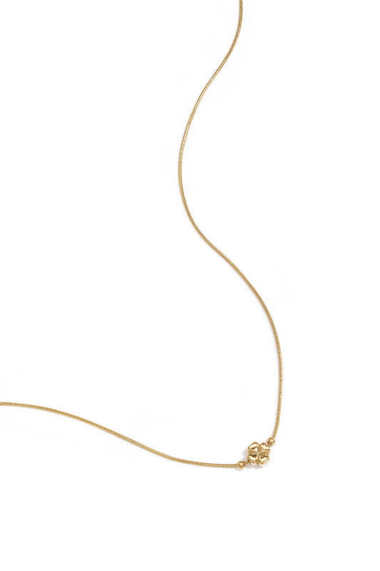 Minimalistische ketting met klavertje