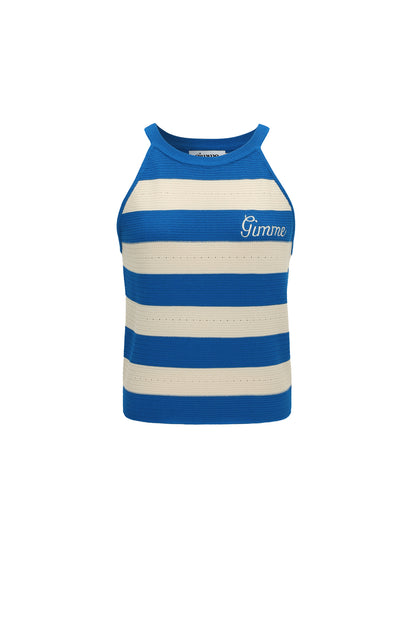 Gebreid vest van katoen met strepen, casual, lente/zomer, geen kleding