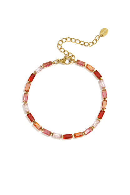 Roestvrijstalen kralenarmbanden, rechthoekig, eenvoudig, geschikt voor dagelijks gebruik, Simple Series, damessieraden