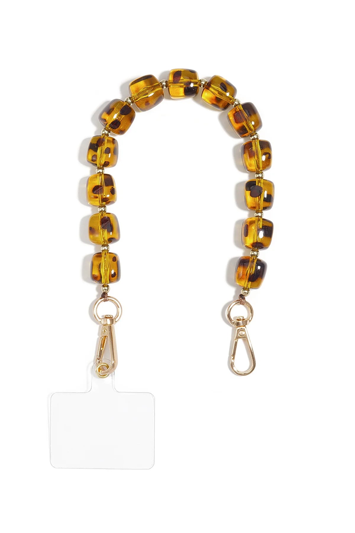 Telefoonketting met geometrische vorm, eenvoudig, acryl, dagelijks accessoire