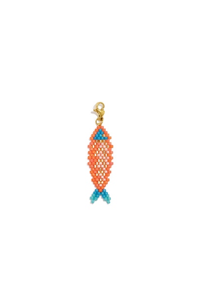 Glazen sieradenbedels met vismotief, vakantie-/strandthema, romantische serie voor dames.
