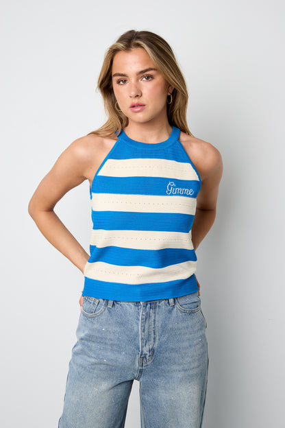Gebreid vest van katoen met strepen, casual, lente/zomer, geen kleding