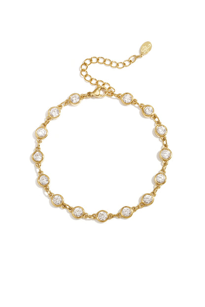 Armband met ronde zirkonia steentjes