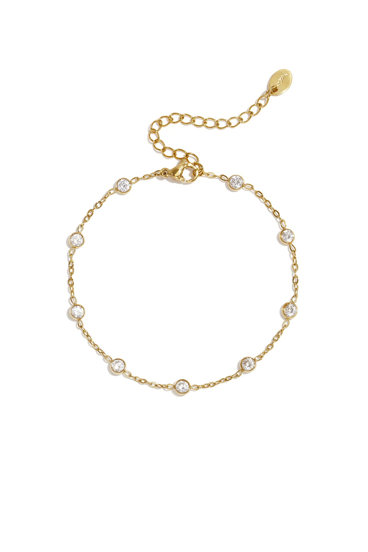 Bedelarmbanden van roestvrij staal, Circle Simple Daily Simple-serie, damessieraden