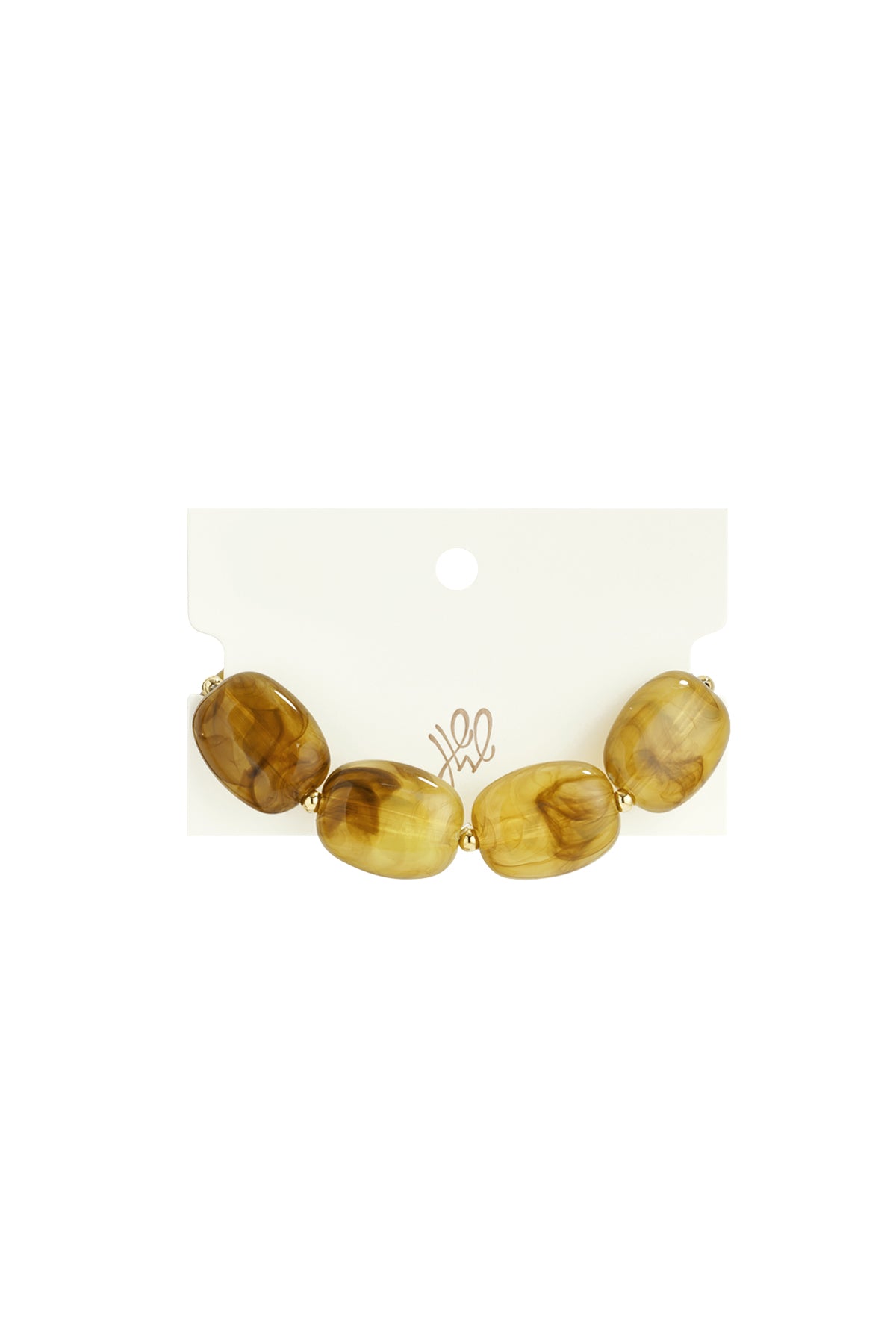 Armband met squoval  kralen