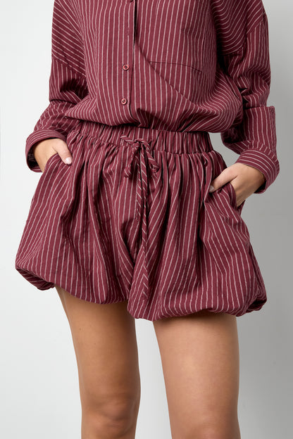 Woven Cotton Vrouwen Shorts Casual Stripes