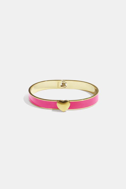 Armband in diverse kleuren met hart detail - 0,9 cm
