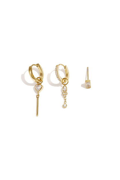 Roestvrijstalen oorbellen setjes Hart Simple Daily Simple serie Dames sieraden