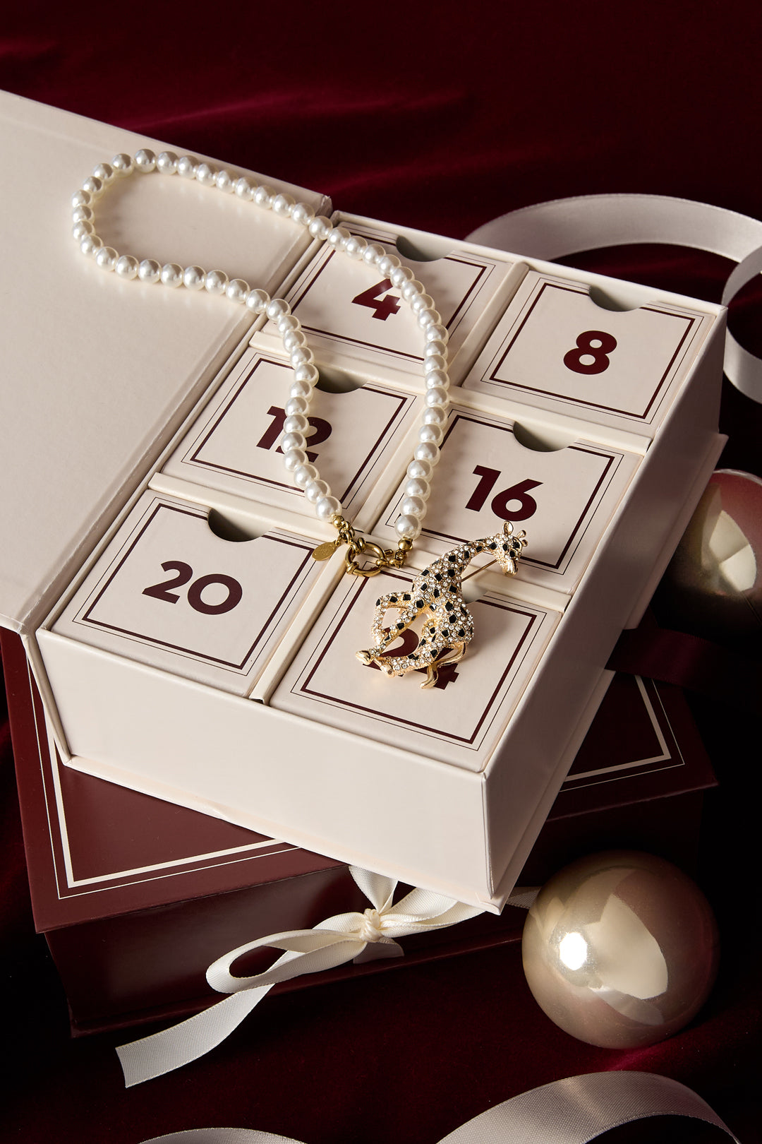 Kerstadventskalenders Rechthoekig Casual Imitatieparel Kerst