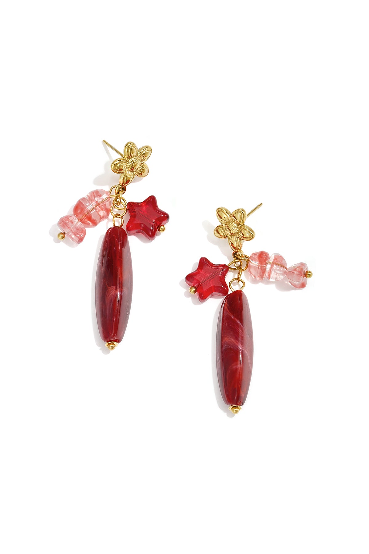 Oorbellen van glaskralen, eenvoudige kralen, dagelijkse sieraden, eenvoudige serie voor dames.