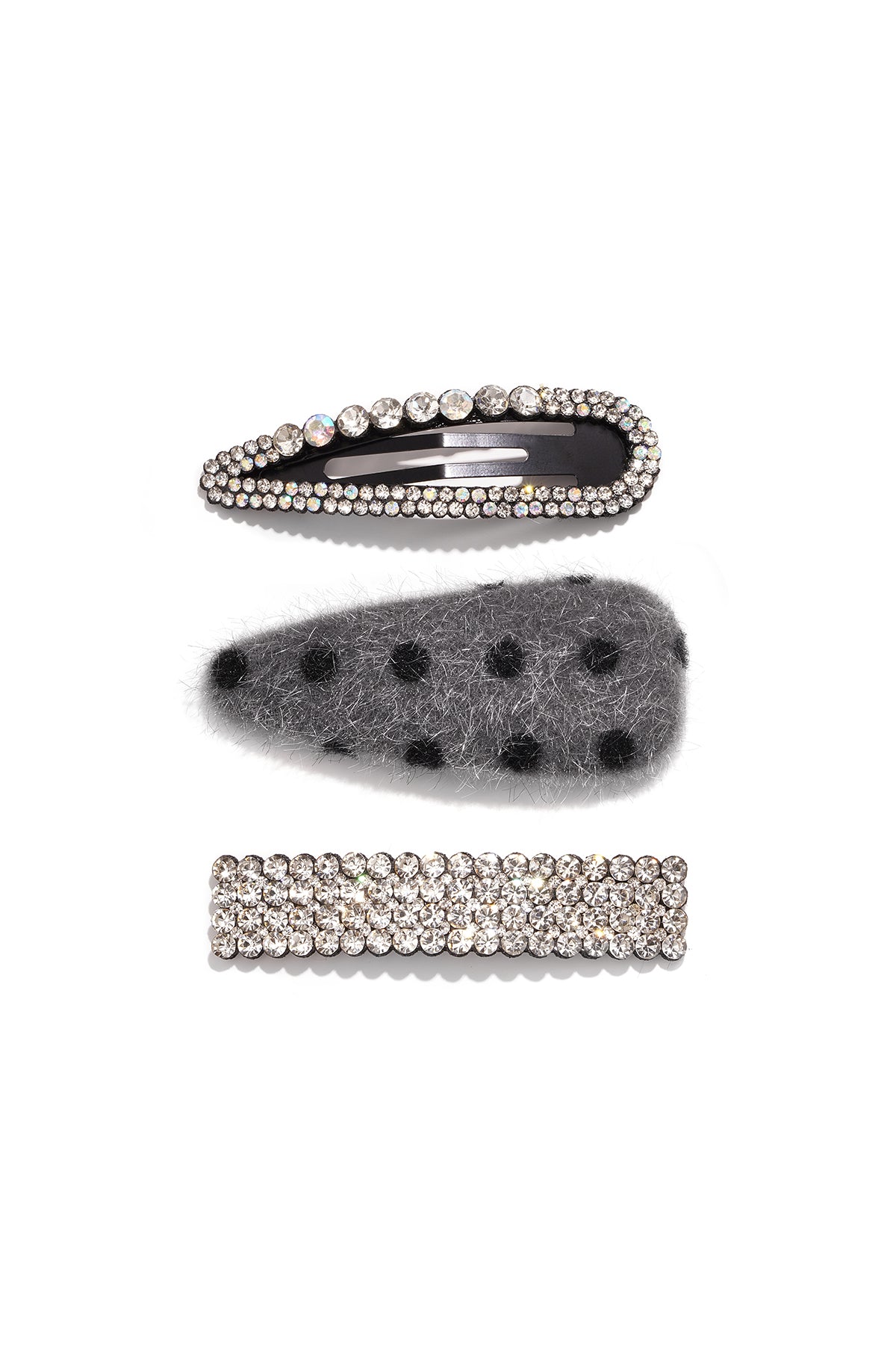 Haarclips met stippen, dagelijkse mohairaccessoires