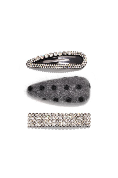 Haarclips met stippen, dagelijkse mohairaccessoires