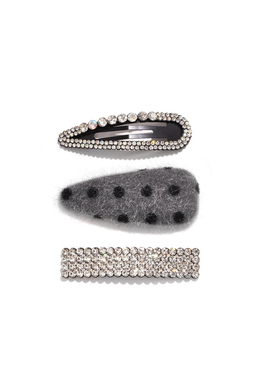 Haarclips met stippen, dagelijkse mohairaccessoires