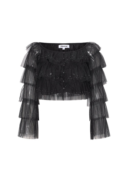 Stylish Black Long Sleeve Top for Spring/Summer