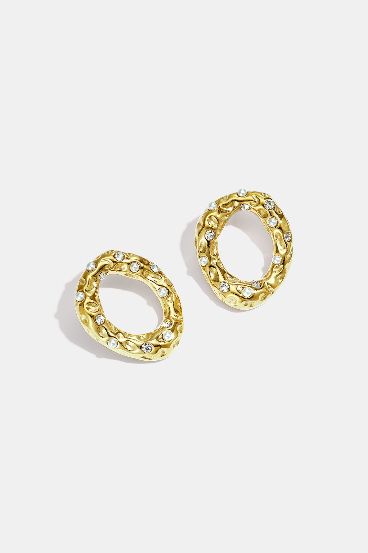 Roestvrijstalen oorknopjes met onregelmatige vorm, eenvoudige, alledaagse serie, dames sieraden