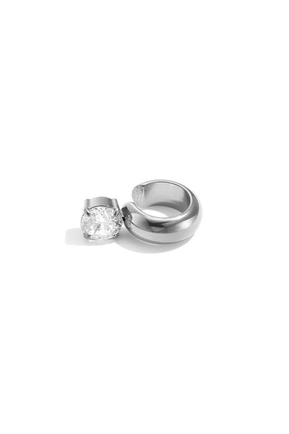 Roestvrijstalen oormanchetten met geometrische vorm, eenvoudige, alledaagse serie, dames sieraden