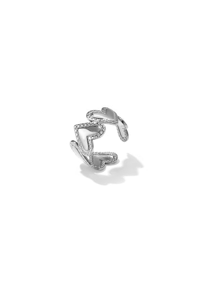 Minimalistische ringen van roestvrij staal met hartvorm, eenvoudige dagelijkse collectie, dames sieraden