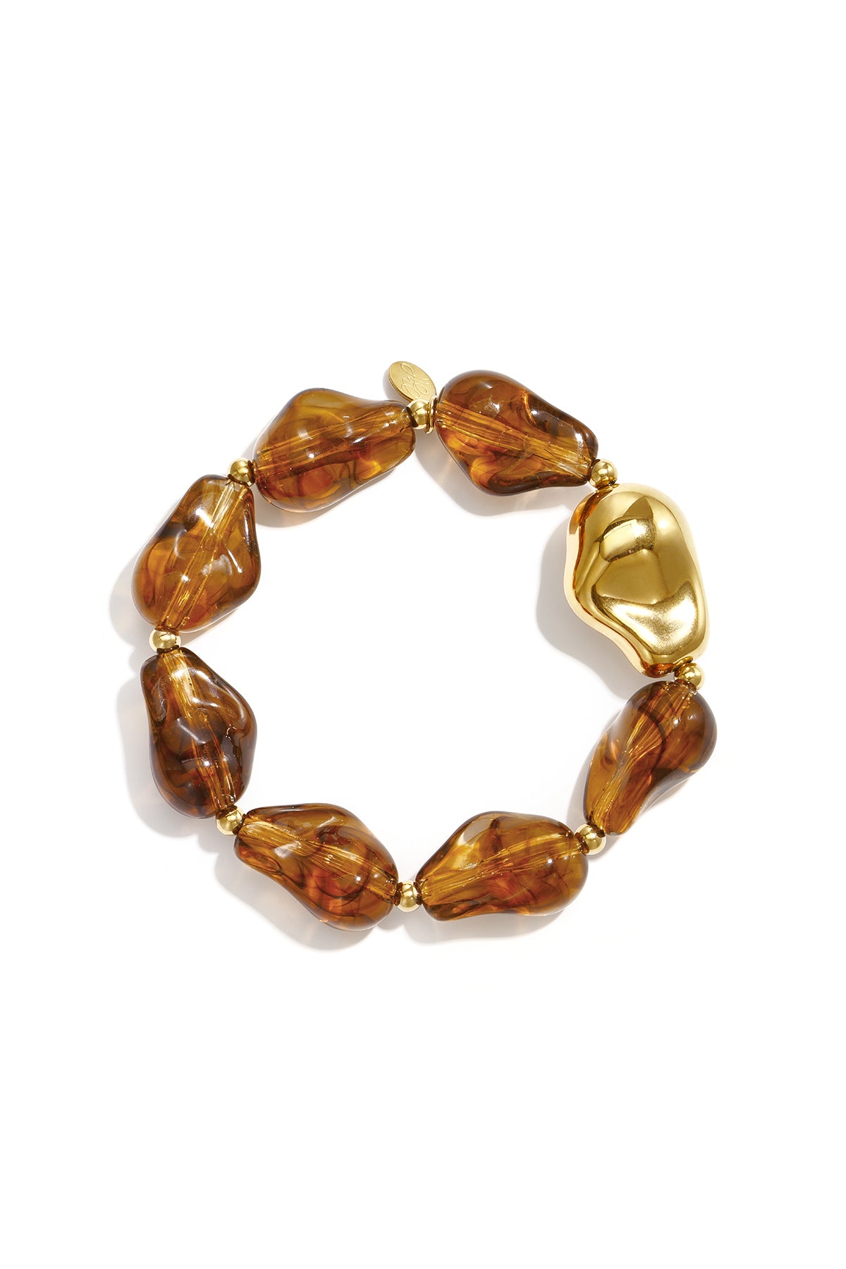 Roestvrijstalen kralenarmbanden met onregelmatige vorm, casual, alledaagse, eenvoudige serie, damessieraden