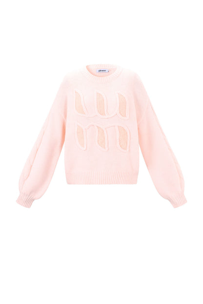 Gebreide Polyestervezel Vrouwen Truien Casual Letters