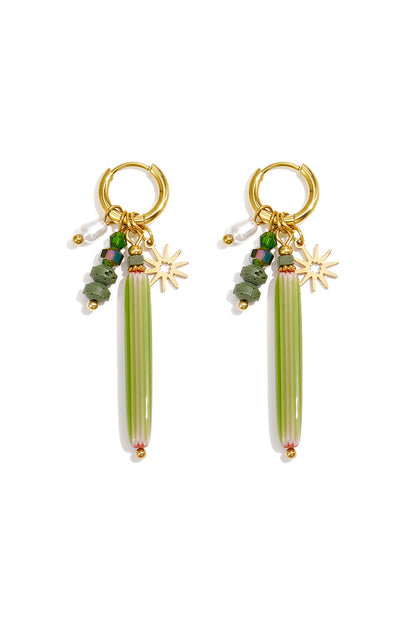 Oorbellen met roestvrijstalen kralen, Simple Daily serie, dames sieraden