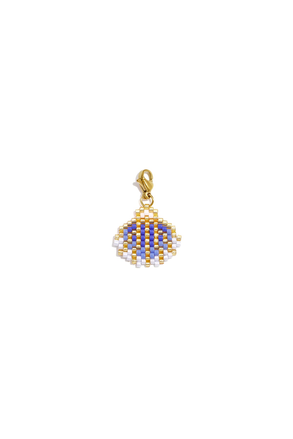 Glazen sieradenbedels met schelpmotief, vakantie-/strandthema, romantische serie voor dames.