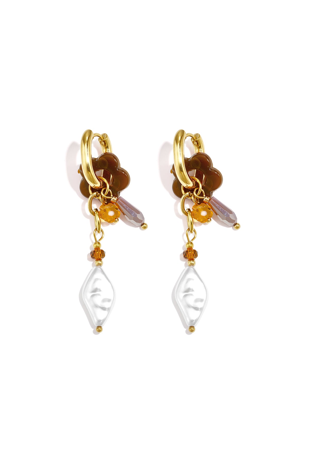 Oorbellen van roestvrij staal met bloemmotief, casual, dagelijks en romantisch, damessieraden