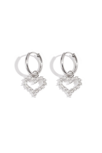 Oorbel met strass-steentjes
