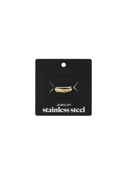 Ring organische vorm Goud kleur Stainless Steel One size