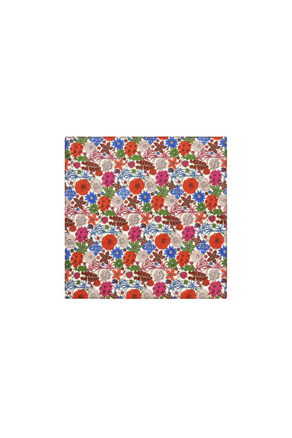 Zomersjaals met bloemenprint, eenvoudig, van katoen, geschikt voor dagelijks gebruik.