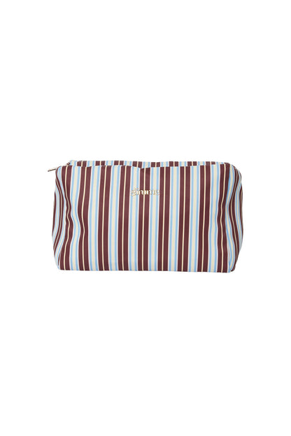 Gimme Simple Stripe Makeup Bag - Khaki, Pink, Blue
