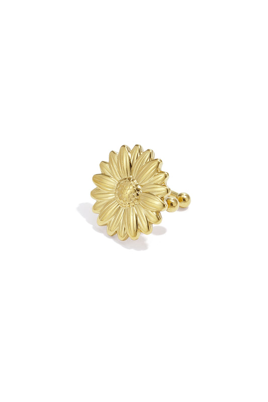 Oormanchetten van roestvrij staal, bloemen, casual, dagelijks, eenvoudig, serie, damessieraden