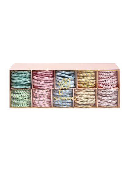 Haarelastiekjes in diverse kleuren, eenvoudig, van polyester, ideaal voor dagelijks gebruik.