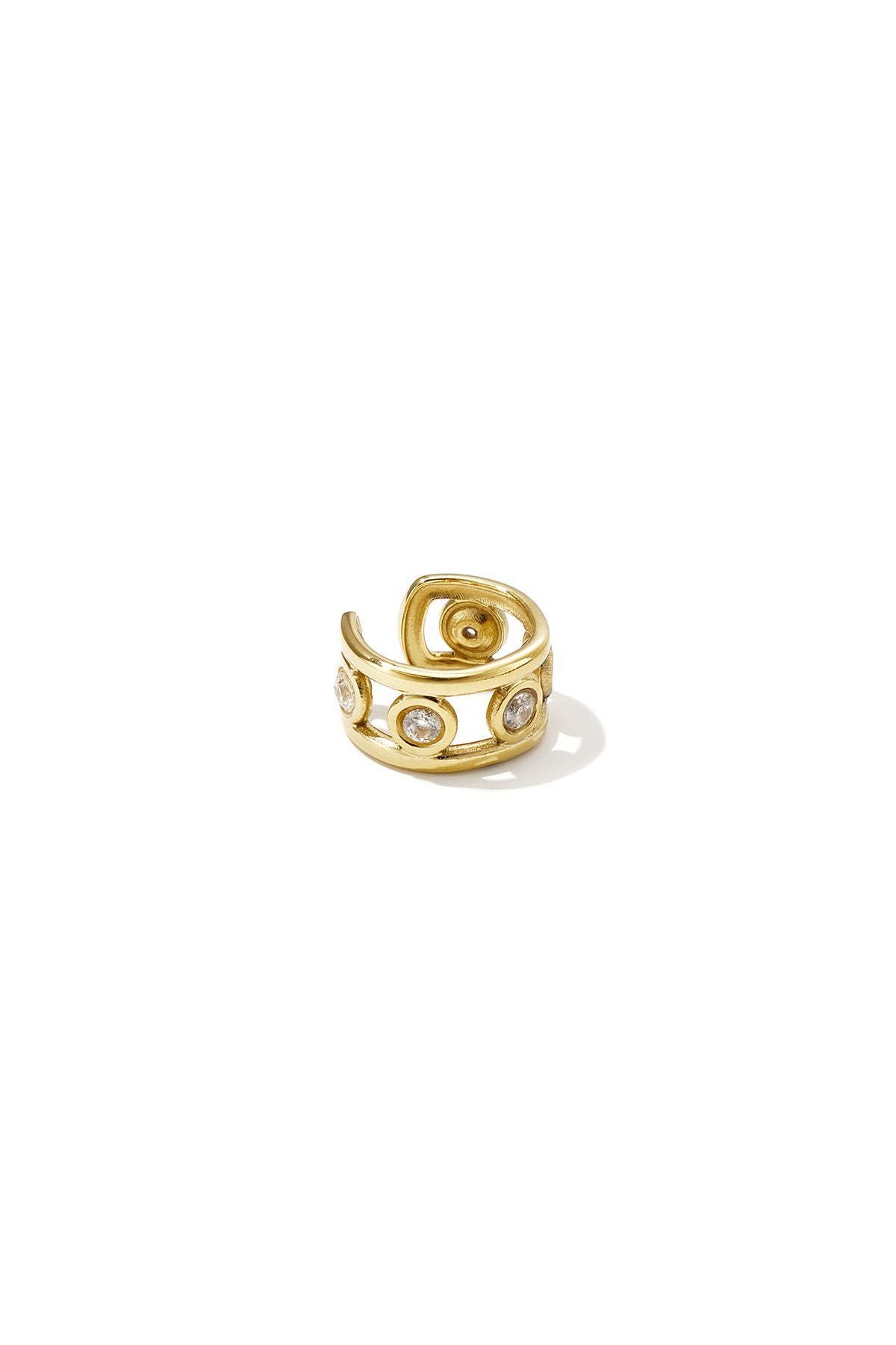 Roestvrijstalen oormanchetten, cirkelvormig, eenvoudig, dagelijks gebruik, eenvoudige serie, dames sieraden