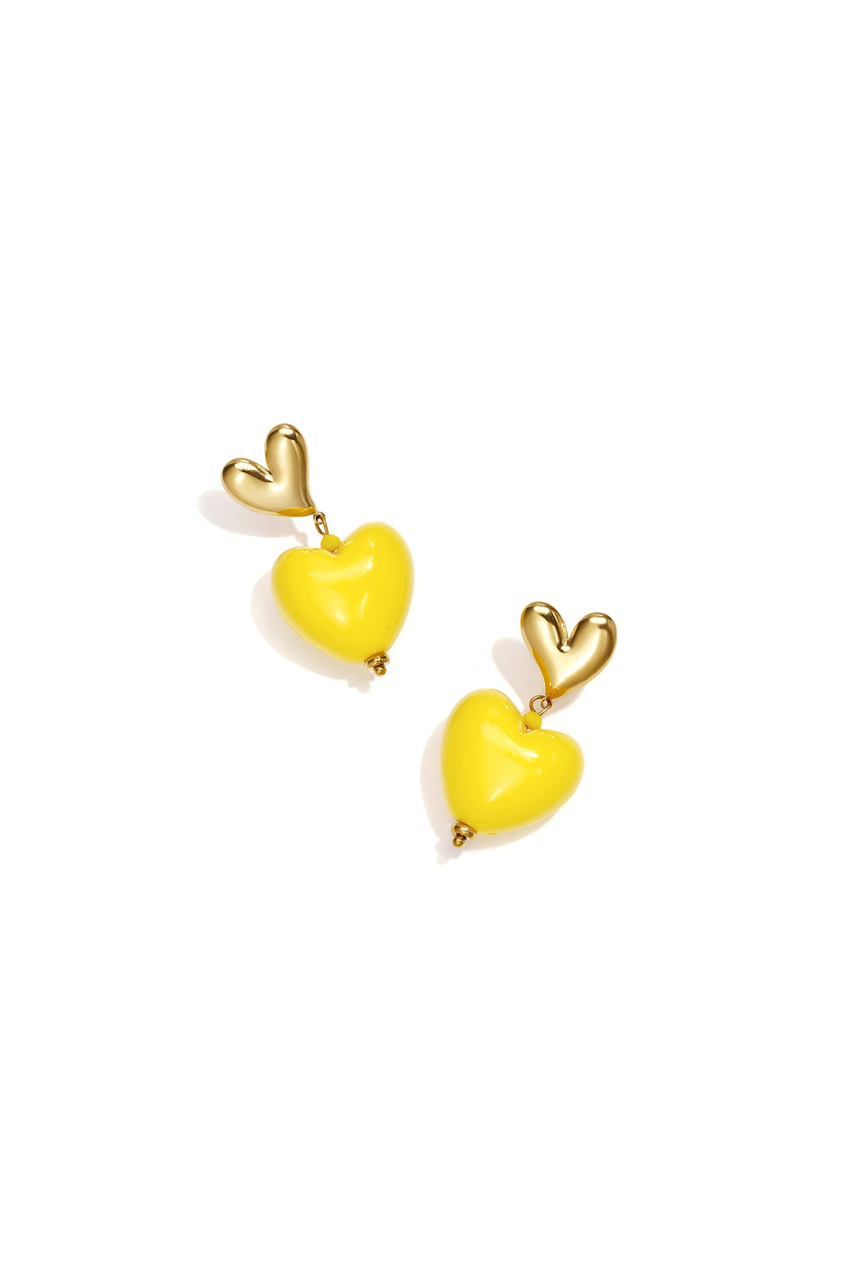 Roestvrijstalen oorbellen met hartvormige hanger, casual, dagelijks en romantisch, dames sieraden