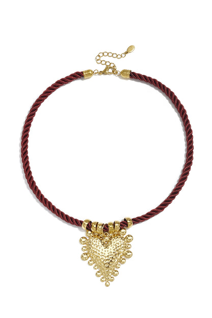 Gevlochten roestvrijstalen ketting met hartje, eenvoudige dagelijkse serie, dames sieraden