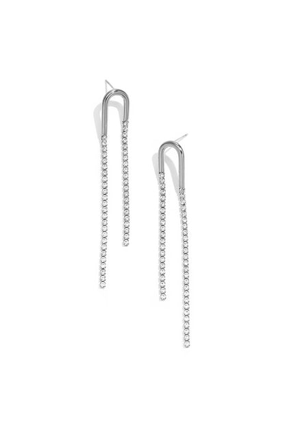 Oorbellen met hangertjes van roestvrij staal en een ketting, eenvoudige serie voor dames, geschikt voor bijeenkomsten/feestjes.