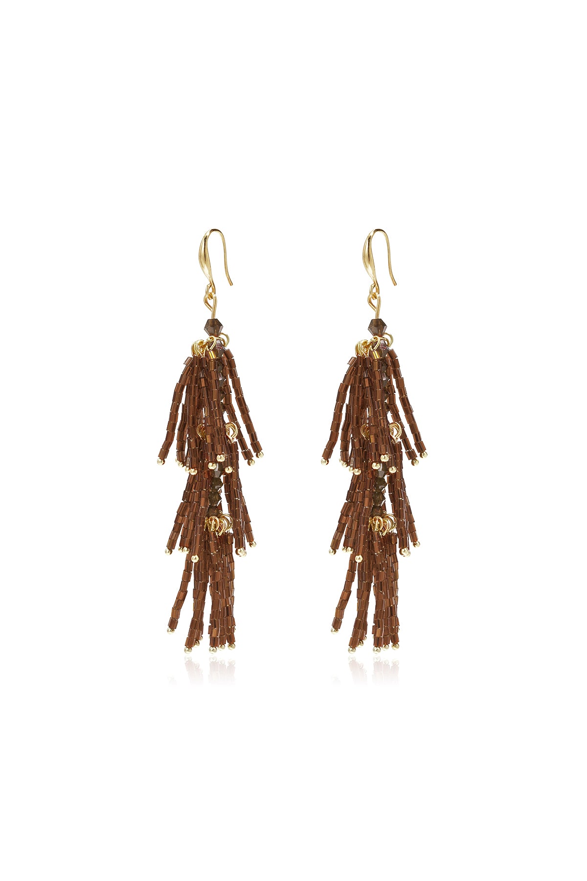 Glazen hangende oorbellen met kralen, elegante en luxe serie voor dagelijks gebruik, damessieraden