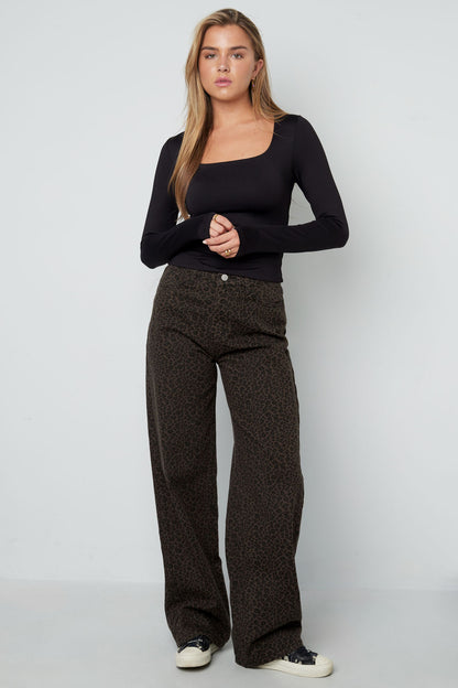 Gebreide Nylon Vrouwen Lange Mouw Top Basis Solide Kleur