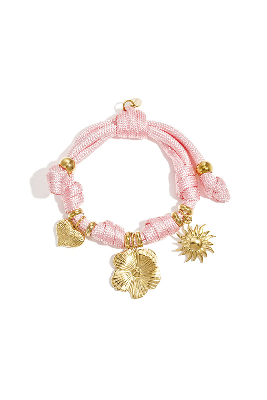 Armbanden met touwbedeltjes, bloemenmotief, geschikt voor vakanties, bijeenkomsten/feestjes en romantische gelegenheden. Damessieraden.