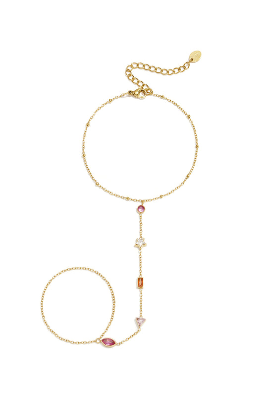 Handketting van roestvrij staal met geometrische vorm, eenvoudige serie, damessieraden